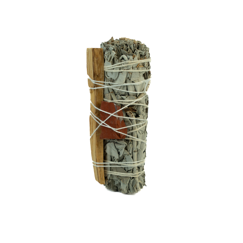 Red Jasper & White Sage & Palo Santo Smudge Stick 4 INCH 50G/PIECES