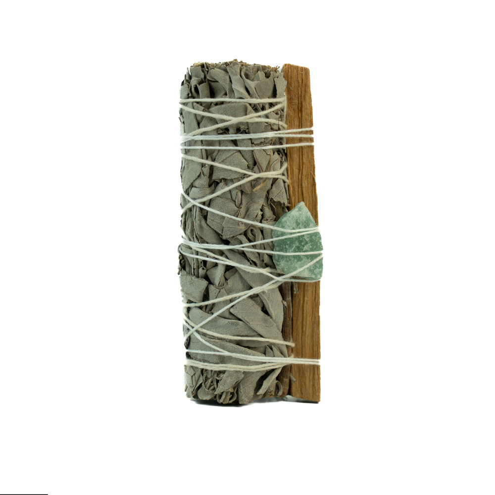 Dongling Jade & White Sage & Palo Santo Smudge Stick 4 INCH 48G/PIECES