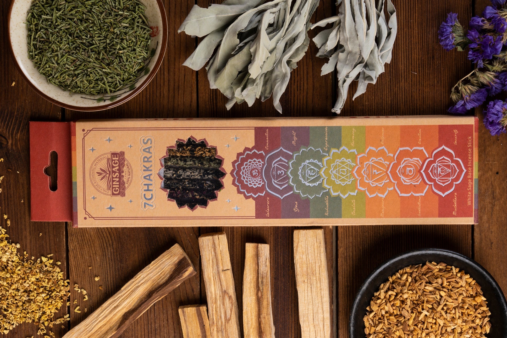 7 Chakras Handmade covered Incense blends